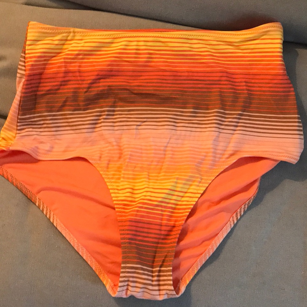 Aerie Orange Ombre High-Waisted Bikini Bottom
